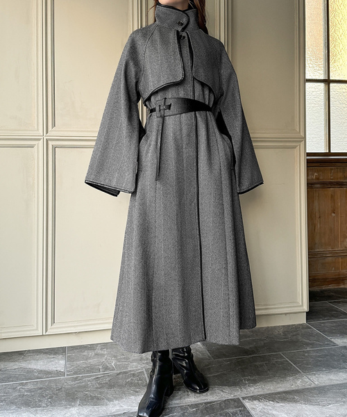 [JUNOAH] пальто с отложным воротником MEDIUM Brown женский 