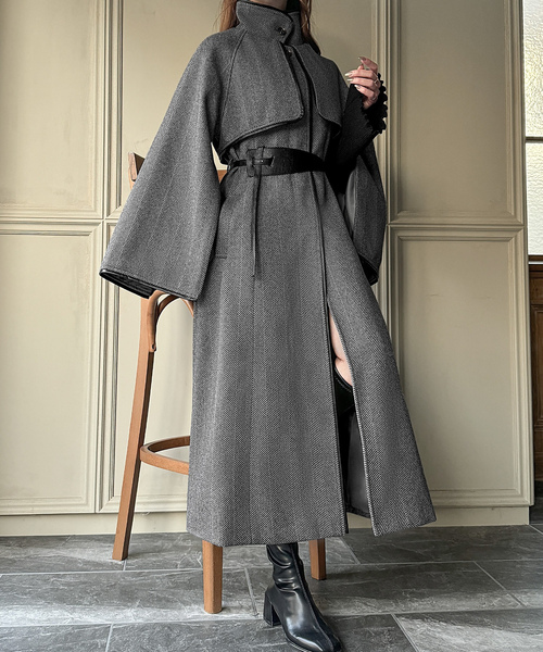 [JUNOAH] пальто с отложным воротником MEDIUM Brown женский 