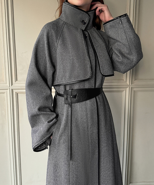 [JUNOAH] пальто с отложным воротником MEDIUM Brown женский 