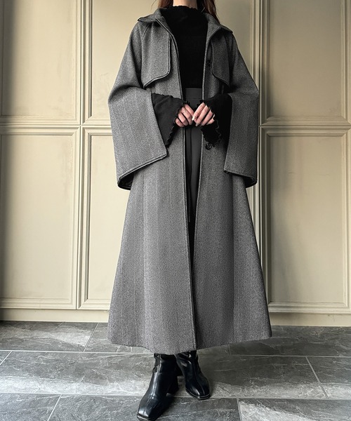 [JUNOAH] пальто с отложным воротником MEDIUM Brown женский 