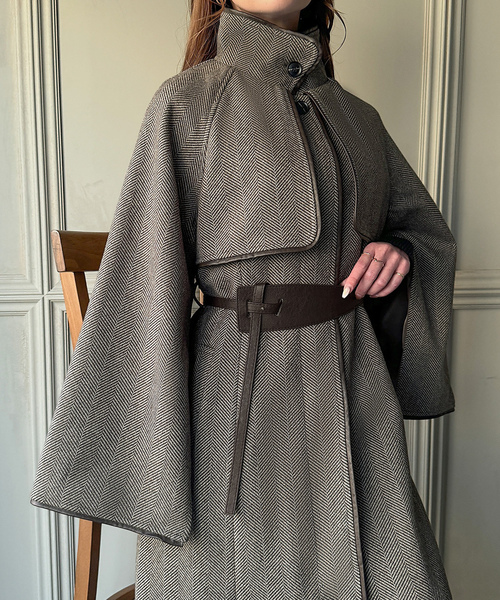 [JUNOAH] пальто с отложным воротником MEDIUM Brown женский 