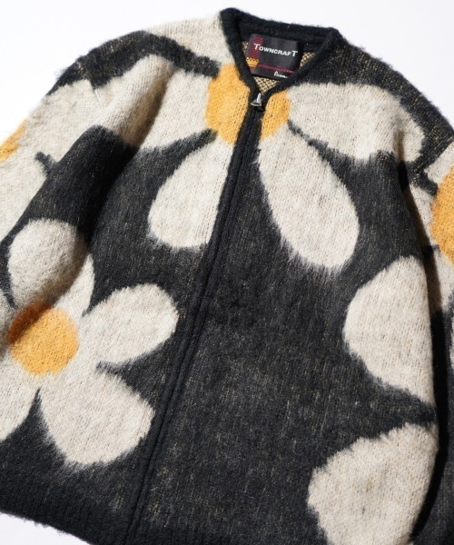 TOWN CRAFT シャギージャガード カーディガン アーガイル柄 短丈 TOWN CRAFT / ARGYLE SHAGGY CARDIGAN