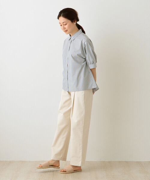 「Afternoon Tea」 半袖シャツ MEDIUM グレー レディース_画像3