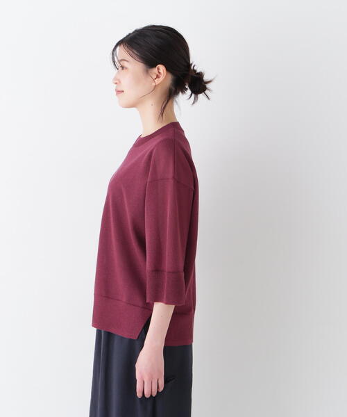 「human woman」 半袖ニット MEDIUM グリーン レディース_画像4