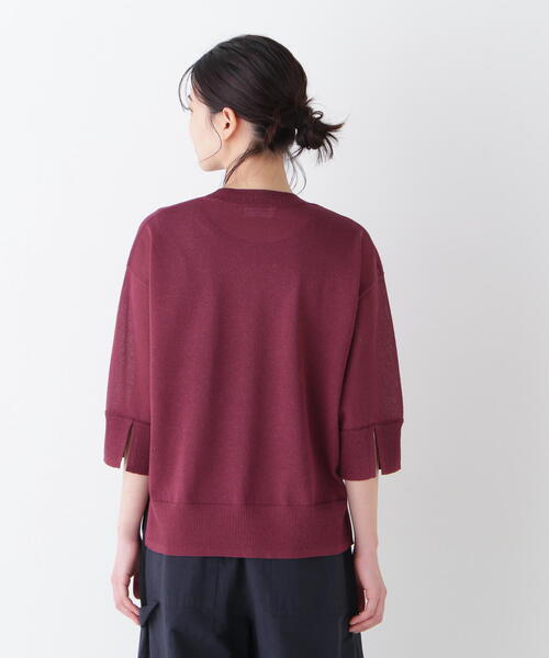 「human woman」 半袖ニット MEDIUM グリーン レディース_画像5