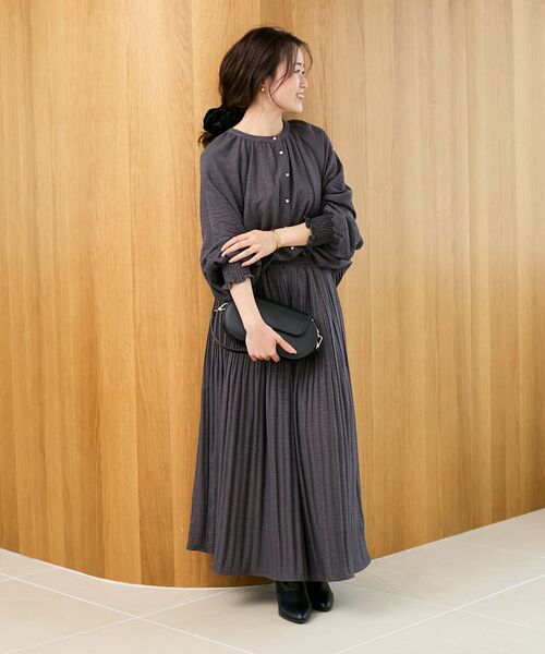 ルクールブラン（le．coeur blanc）/ウールタッチ消しプリーツスカート le.coeur blanc（ルクールブラン） スカート ウールタッチ消しプリーツ