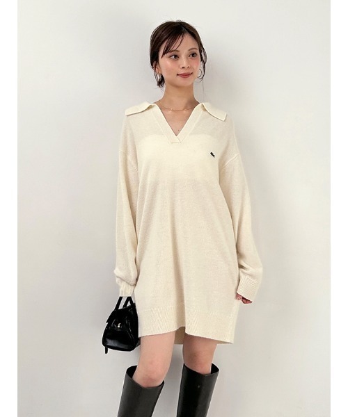 SNIDEL（スナイデル） ワンピース LACOSTE/スキッパーニットワンピース
