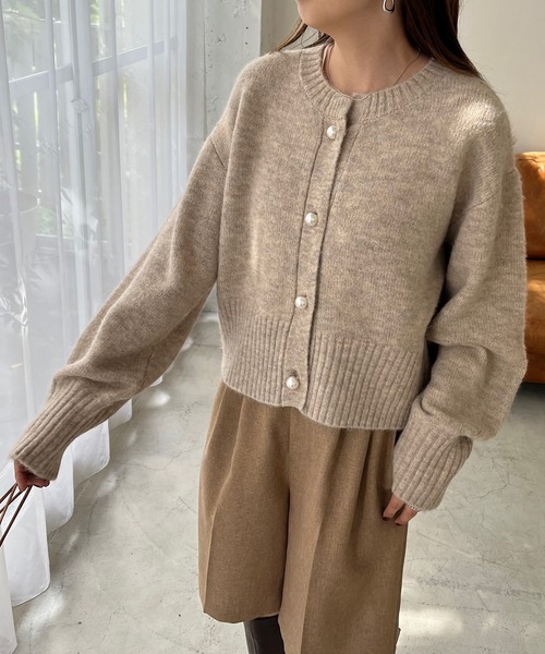 「DISCOAT」 ニットカーディガン FREE ベージュ レディース_画像8