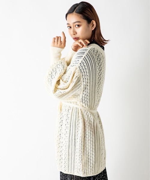 「MILLION CARATS」 ニットカーディガン FREE ベージュ レディース_画像3