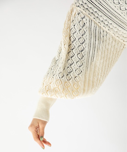 「MILLION CARATS」 ニットカーディガン FREE ベージュ レディース_画像8