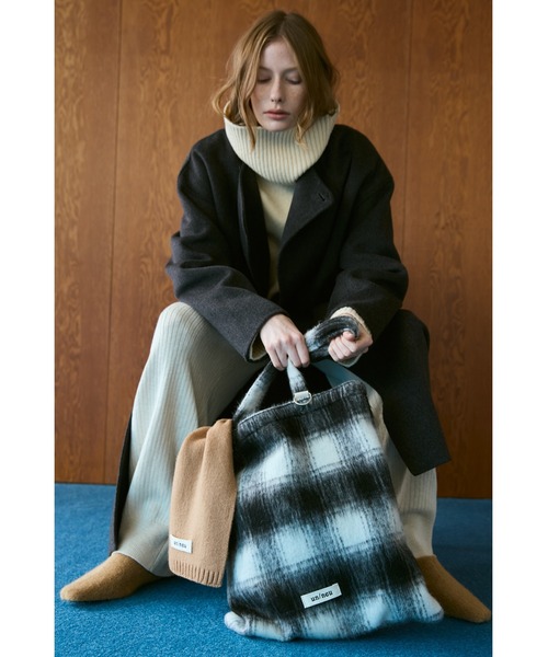 un/neu トートバッグ シャギーチェックトートバッグ / A4、14インチの