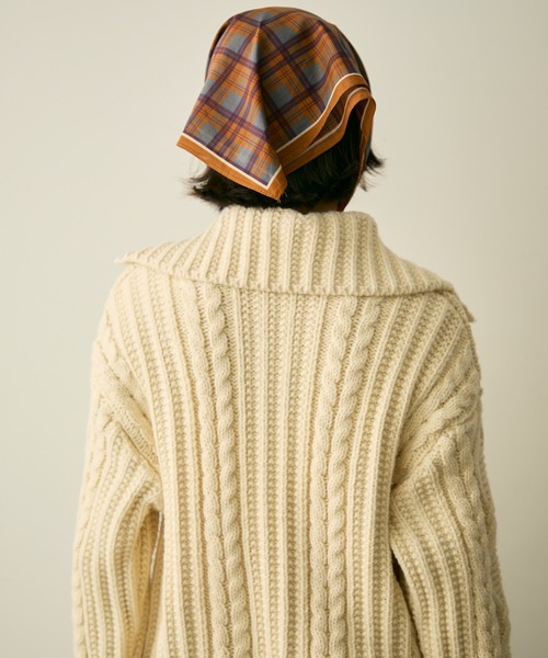 full/fill. カーディガン cable zip knit / ケーブルジップニット