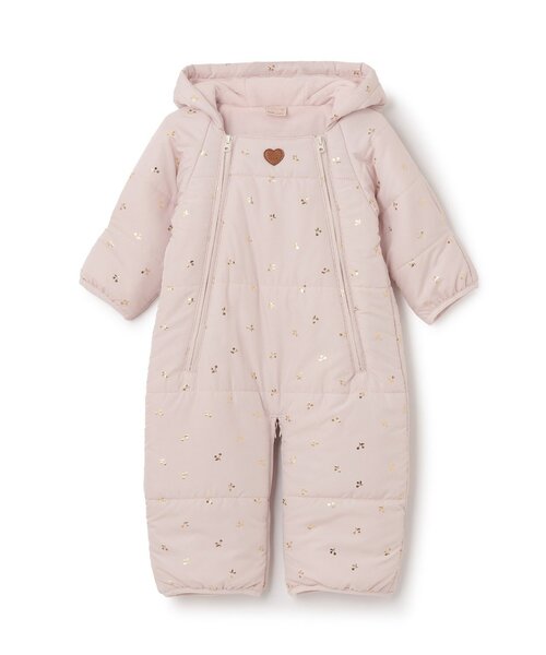 petit main ベビー 「リンク」チェリー総柄2WAYジャンプスーツ