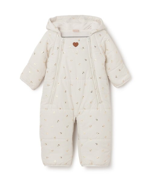 petit main ベビー 「リンク」チェリー総柄2WAYジャンプスーツ