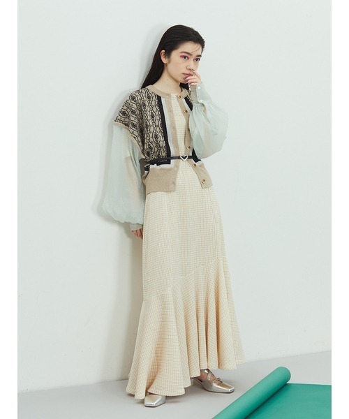 「FURFUR」 7分袖ワンピース FREE ブラック レディース_画像6