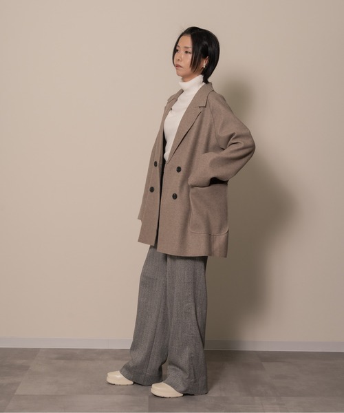 「DOLLUPOOPS」 ライダースジャケット 38 ベージュ レディース_画像2