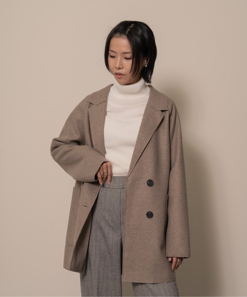 「DOLLUPOOPS」 ライダースジャケット 38 ベージュ レディース_画像8