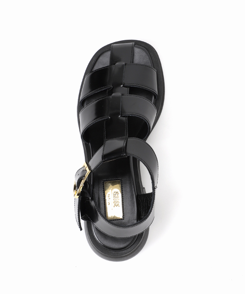 「LE TALON」 フラットサンダル MEDIUM ブラックミックス レディース_画像4
