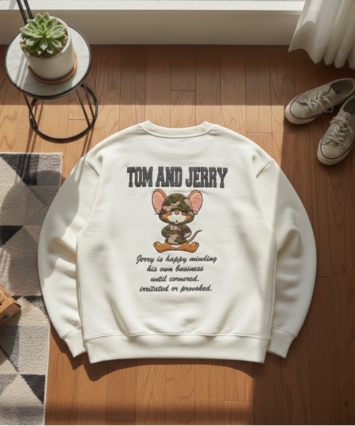 トレーナー スウェット 「TOM＆JERRY/トムとジェリー」リップル
