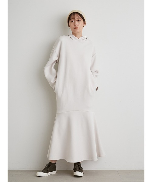 「emmi」 長袖ワンピース 0 グリーン レディース_画像3