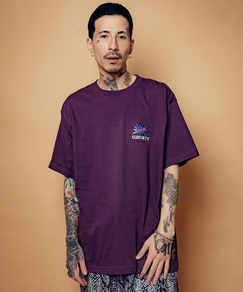 Subciety（サブサエティ）バンダナ柄 タンクトップ パープル Subciety（サブサエティ） tシャツ Addict tee メンズ レディース