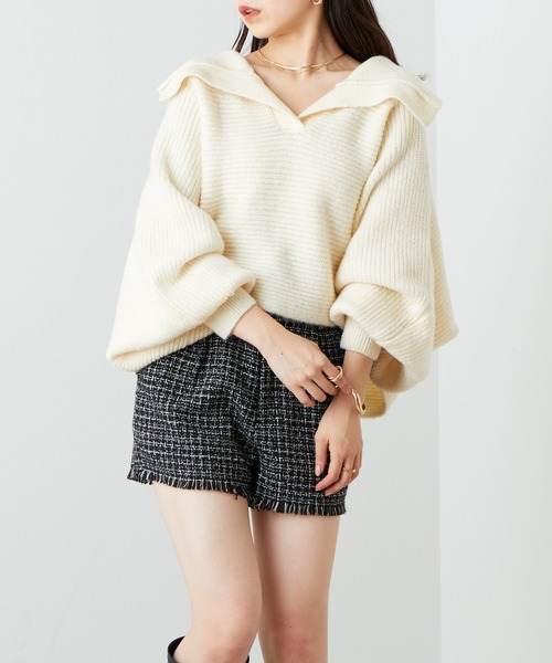 「Chico」 長袖ニット FREE グレー レディース_画像8