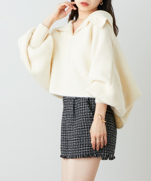 「Chico」 長袖ニット FREE グレー レディース_画像9