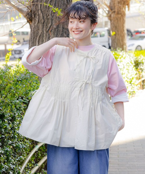 niko and…（ニコアンド） ベスト FREE ブルー レディース : ZOZOTOWN