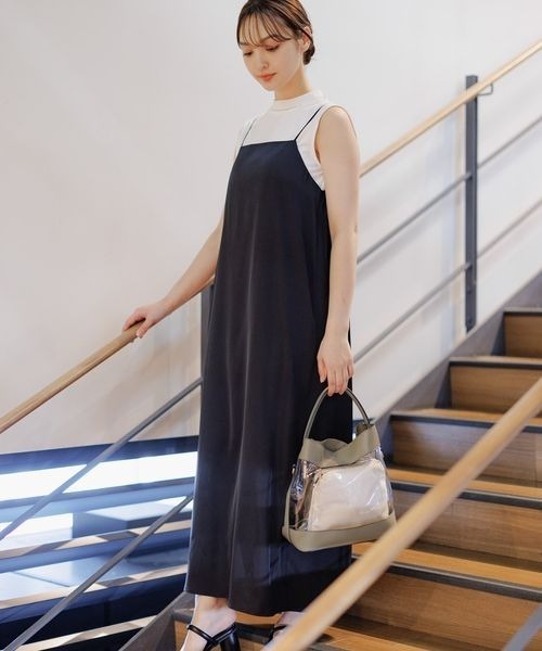 「Andemiu」 キャミソールワンピース FREE ブラック レディース_画像3