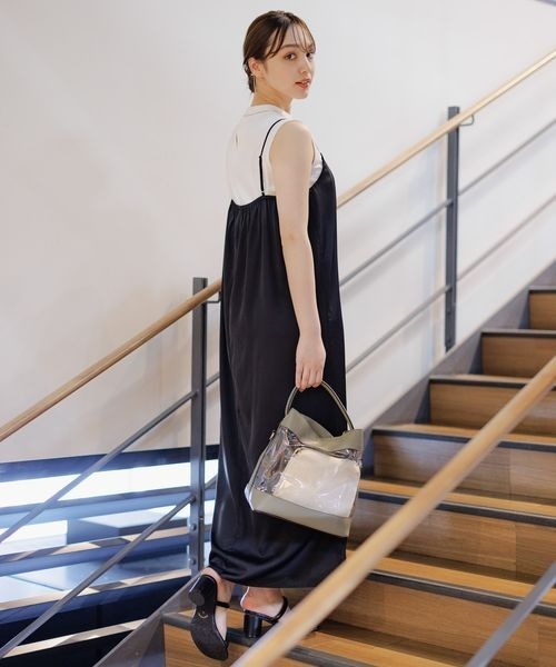 「Andemiu」 キャミソールワンピース FREE ブラック レディース_画像4