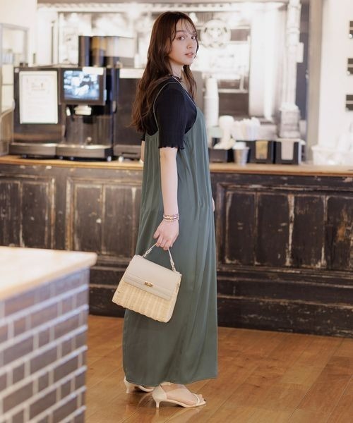 「Andemiu」 キャミソールワンピース FREE ブラック レディース_画像8