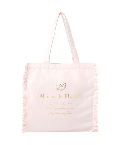 Maison de FLEUR（メゾンドフルール） トートバッグ サテンフリル