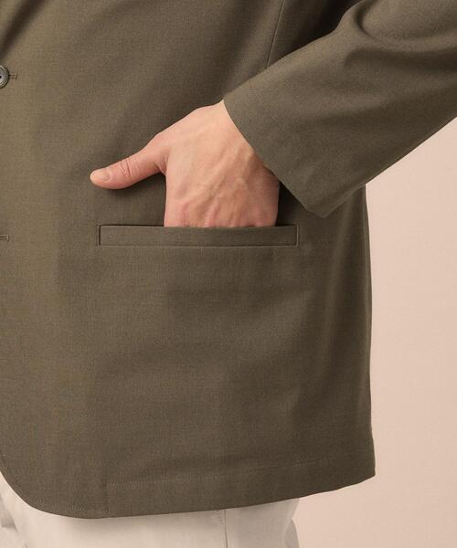 CFT. シフト　エコレザー ノーカラー ジャケット オリーブ M~L CFT. シフト エコレザー ノーカラー ジャケット オリーブ M~L CFT