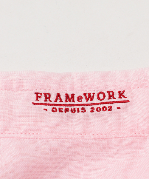 ♡ふぅ♡FRAMeWORK フレンチリネン製品染めブラウス FRAMeWORK（フレームワーク） ブラウス シャツ 「新色 / 追加