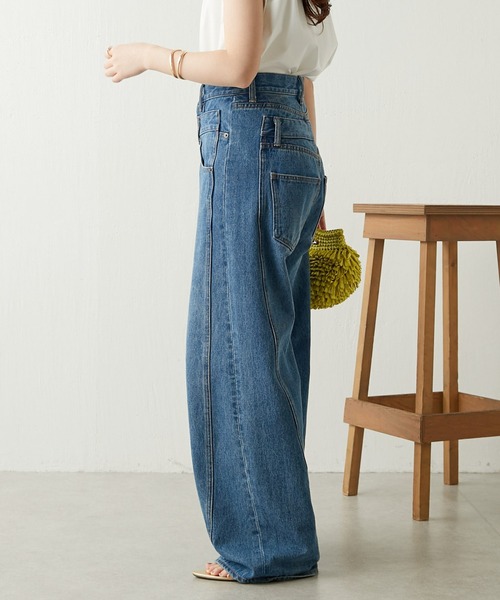 「COLLAGE GALLARDAGALANTE」 「Q.anos」デニムパンツ - ブルー レディース_画像6