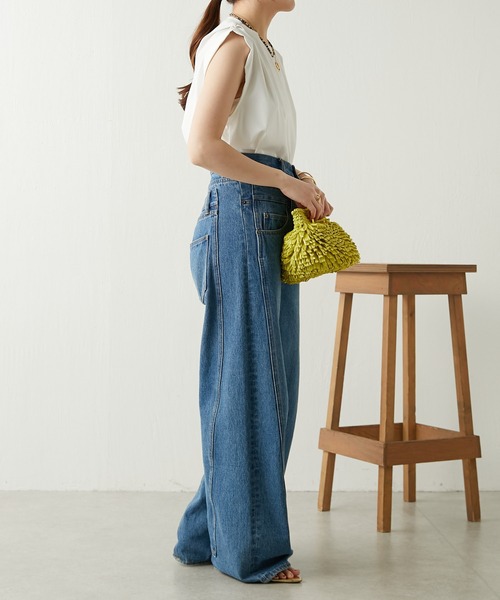 「COLLAGE GALLARDAGALANTE」 「Q.anos」デニムパンツ - ブルー レディース_画像7