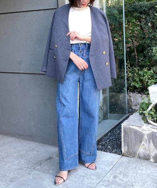 「COLLAGE GALLARDAGALANTE」 「Q.anos」デニムパンツ - ブルー レディース_画像8