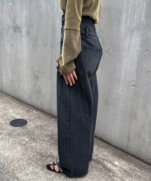 「COLLAGE GALLARDAGALANTE」 「Q.anos」デニムパンツ - ブルー レディース_画像9