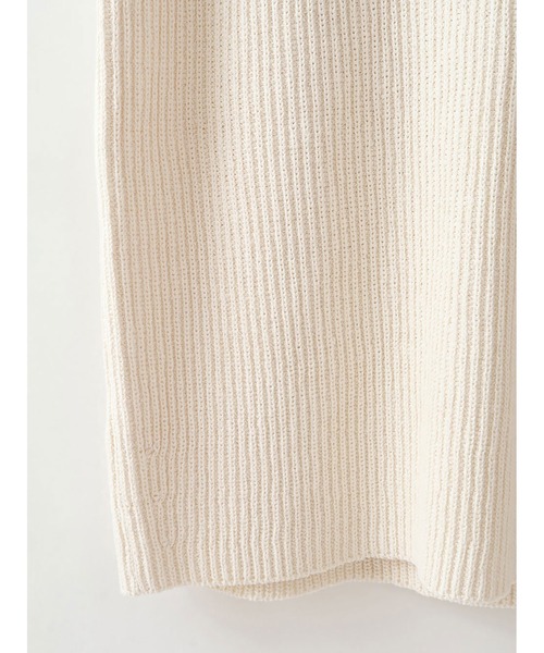 「HER.」 ノースリーブニット フリー ダークブラウン レディース_画像4