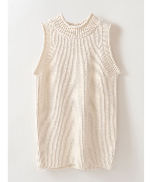 「HER.」 ノースリーブニット フリー ダークブラウン レディース_画像7