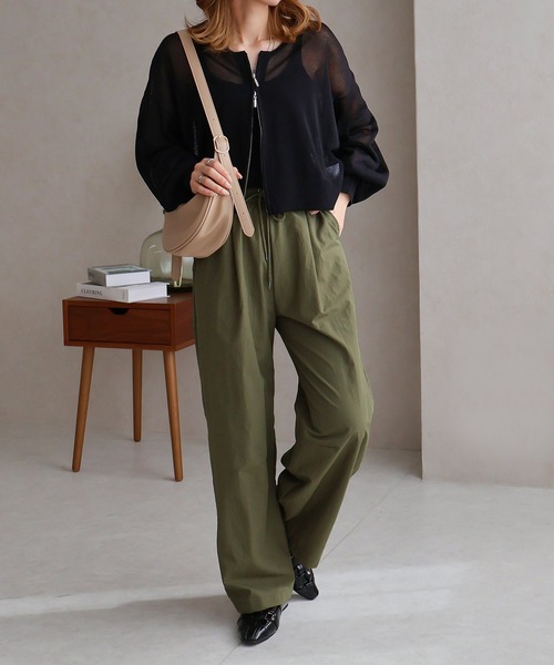 「Social GIRL」 イージーパンツ M チャコール レディース_画像3