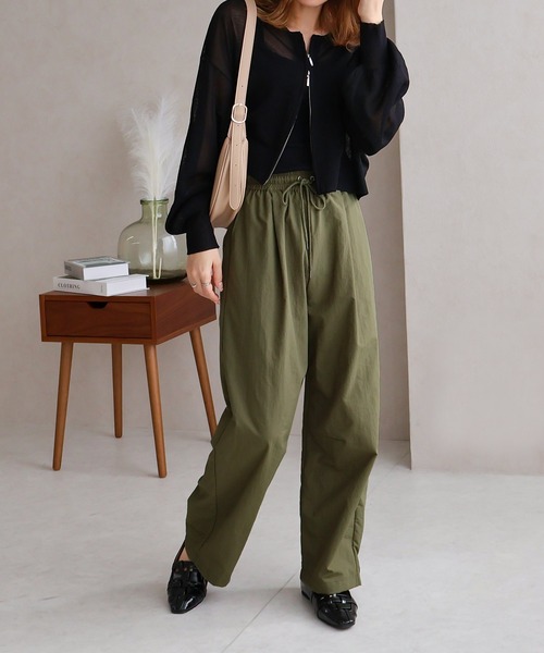 「Social GIRL」 イージーパンツ M チャコール レディース_画像4