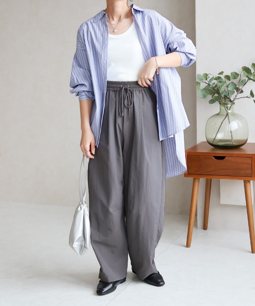 「Social GIRL」 イージーパンツ M チャコール レディース_画像9