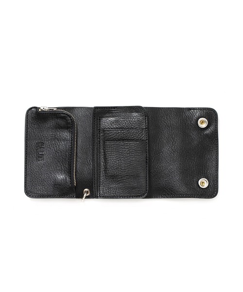 CALEE（キャリー） 財布 STUDS LEATHER FLAP HALF WALLET スタッズ