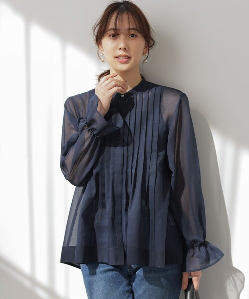 組曲（KUMIKYOKU） ブラウス シャツ エアリーボイルシアー ブラウス 