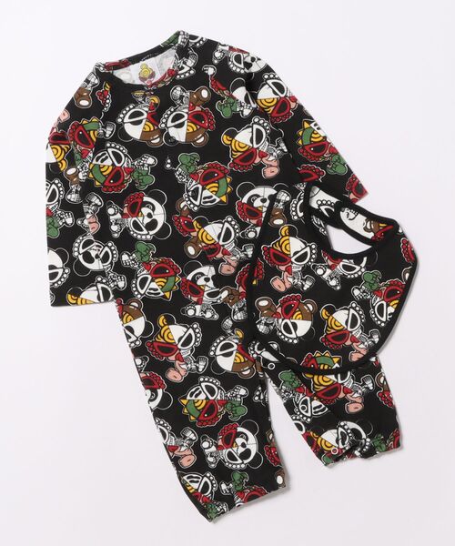 HYSTERIC MINI（ヒステリックミニ） ベビー HYSMINI SKELETON総柄 RV