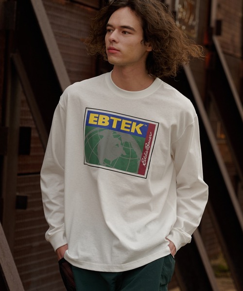 Eddie Bauer（エディーバウアー） tシャツ EBTEK ロゴ 長袖Tシャツ
