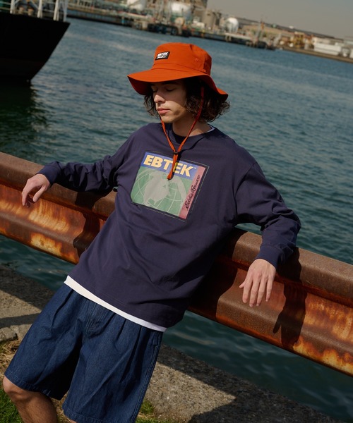 Eddie Bauer（エディーバウアー） tシャツ EBTEK ロゴ 長袖Tシャツ