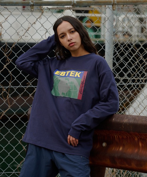 Eddie Bauer（エディーバウアー） tシャツ EBTEK ロゴ 長袖Tシャツ