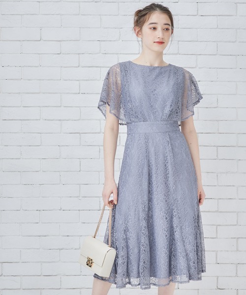 「12Twelve Agenda」 半袖ワンピース M サックスブルー レディース_画像2